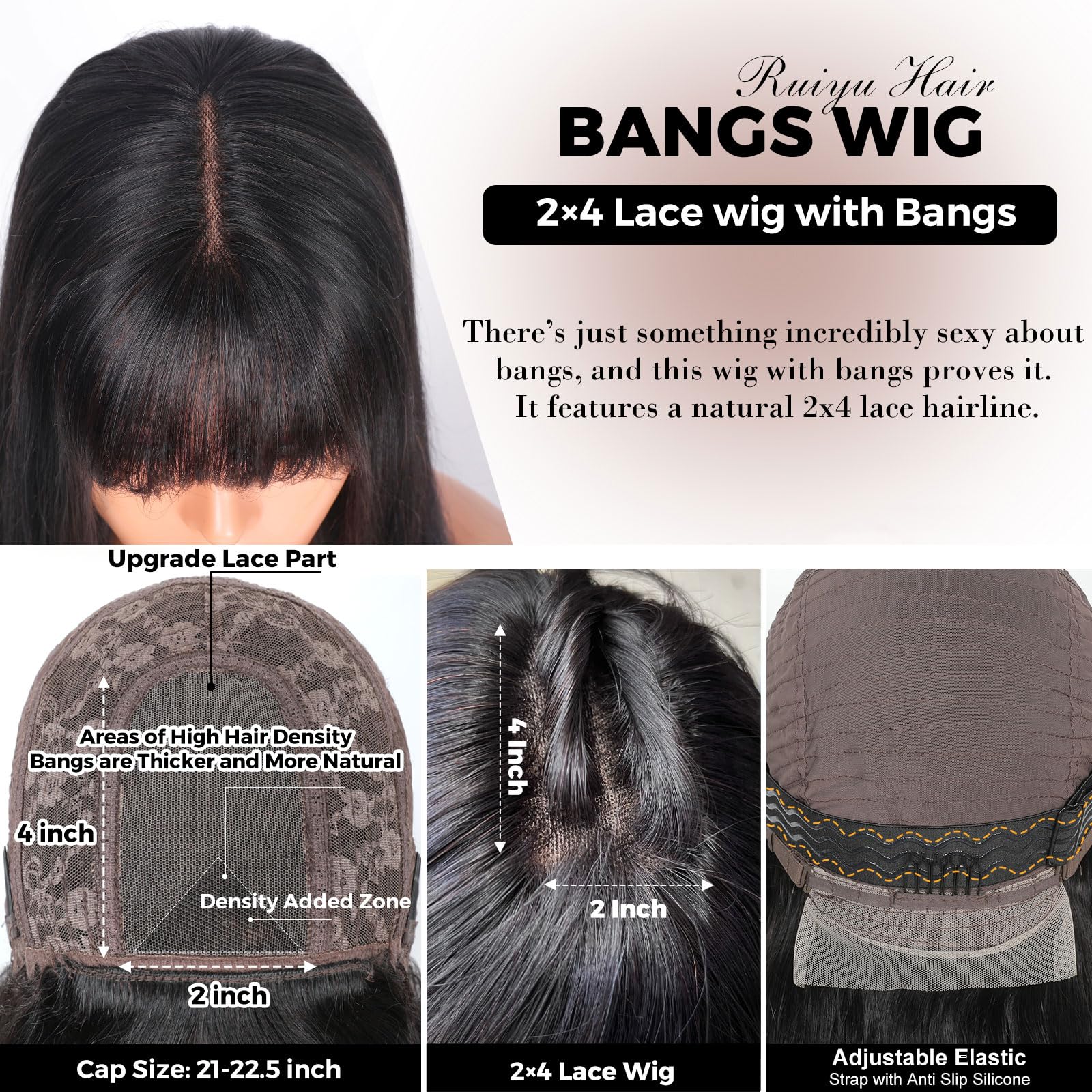 Ruiyu 180-density Brazilian virgin hair wig, versatile for color or style changes.