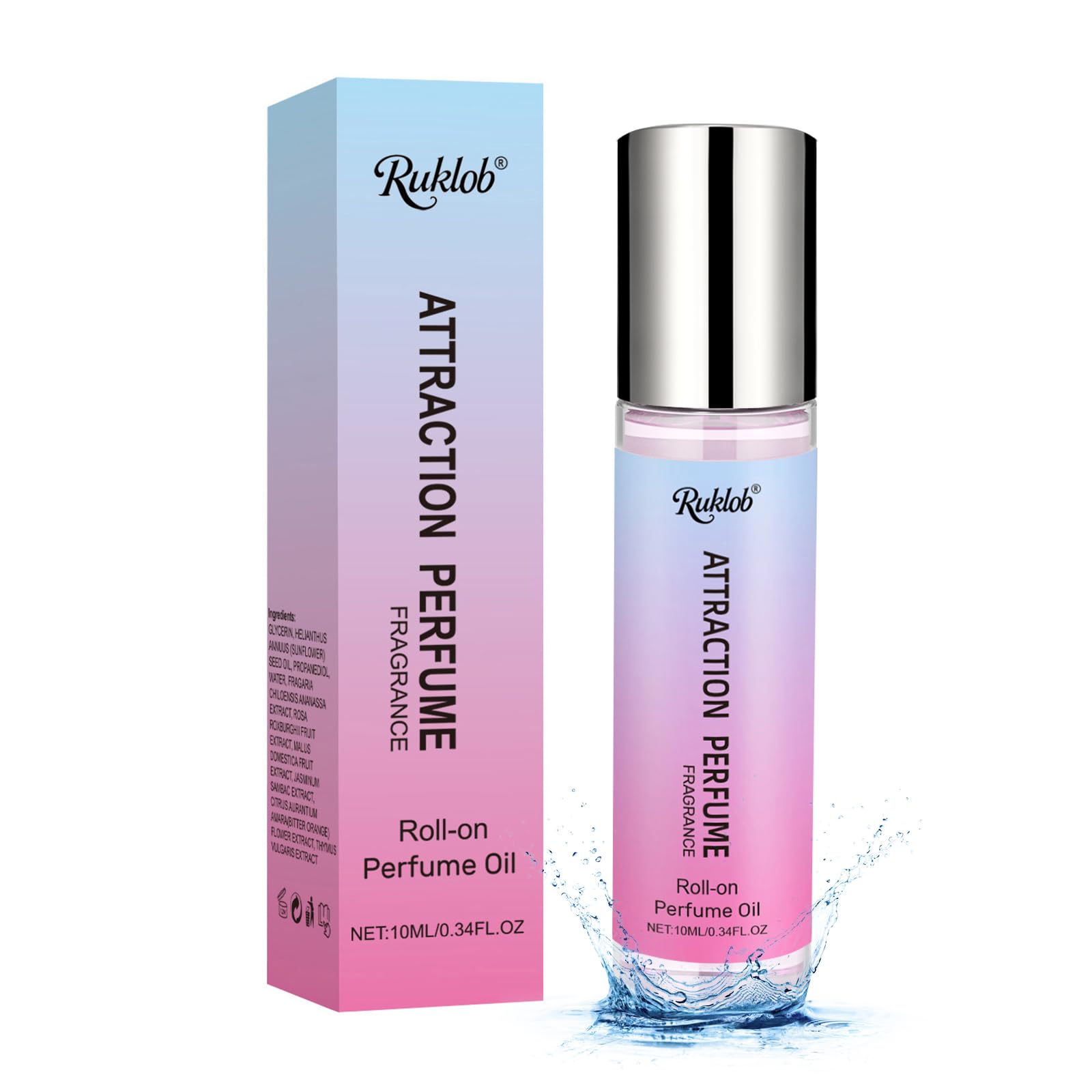 Ruklob pheromones perfume for women in roll-on format, ideal for on-the-go use with a lasting scent.