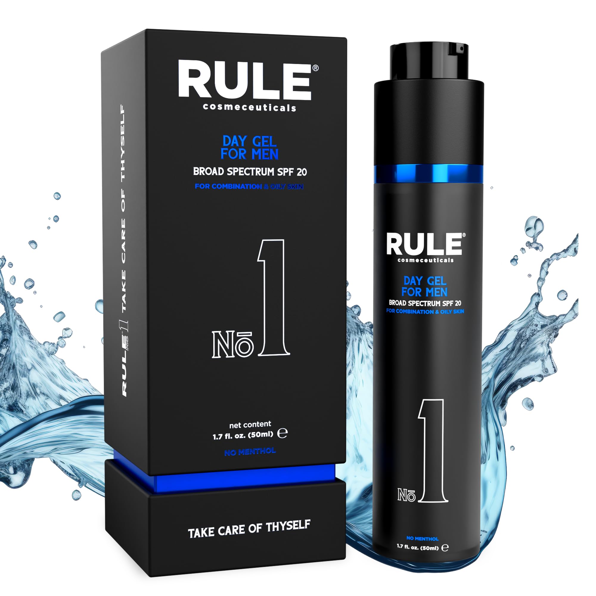 RULE COSMECEUTICALS No.1 Day Gel texture shown for smooth, refreshing morning routine.