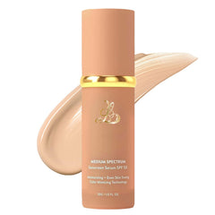 Rulinal Foundation 4in1 natural swatch shows seamless color match for a smooth complexion.