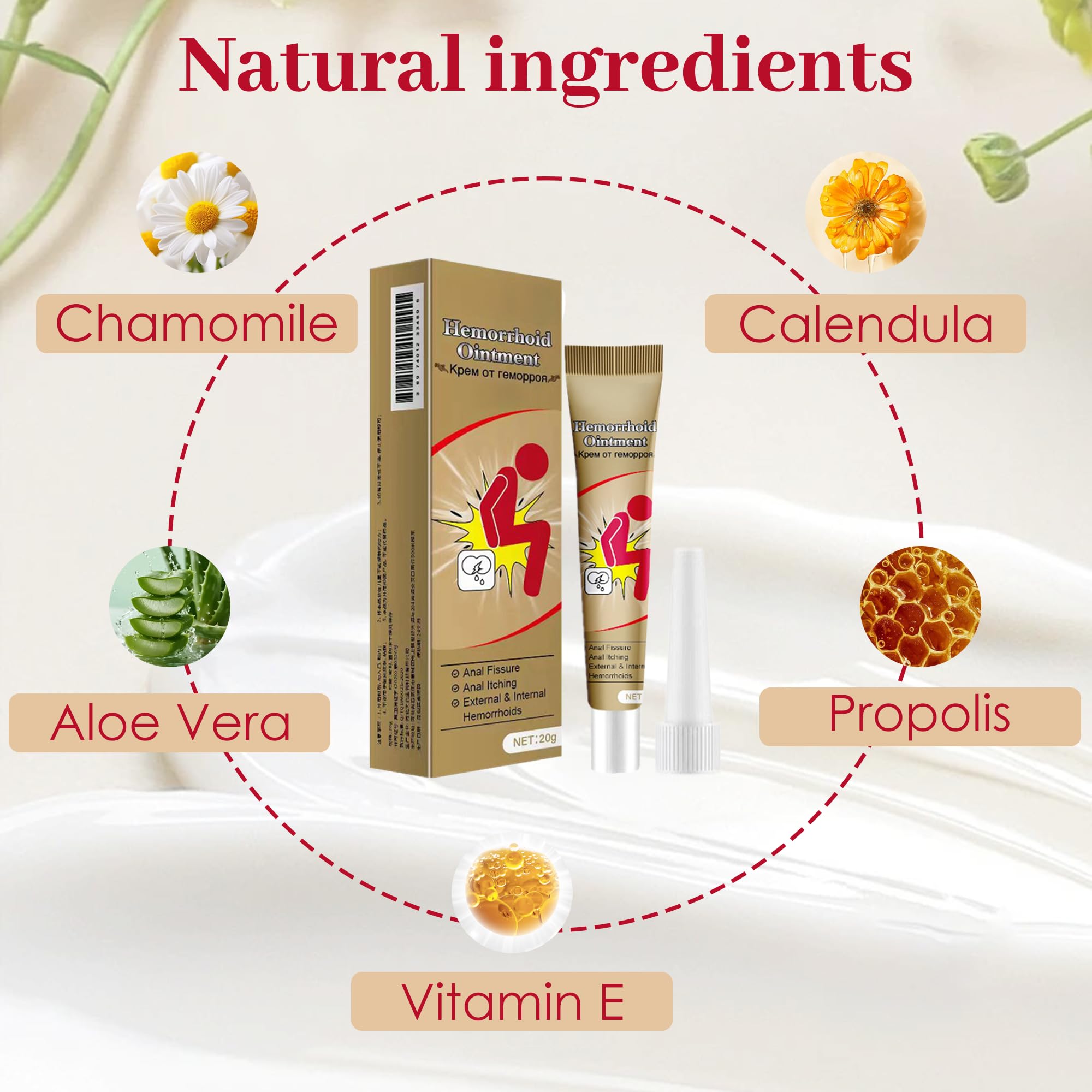 Rulinal hemorrhoid cream provides cooling relief for itch.