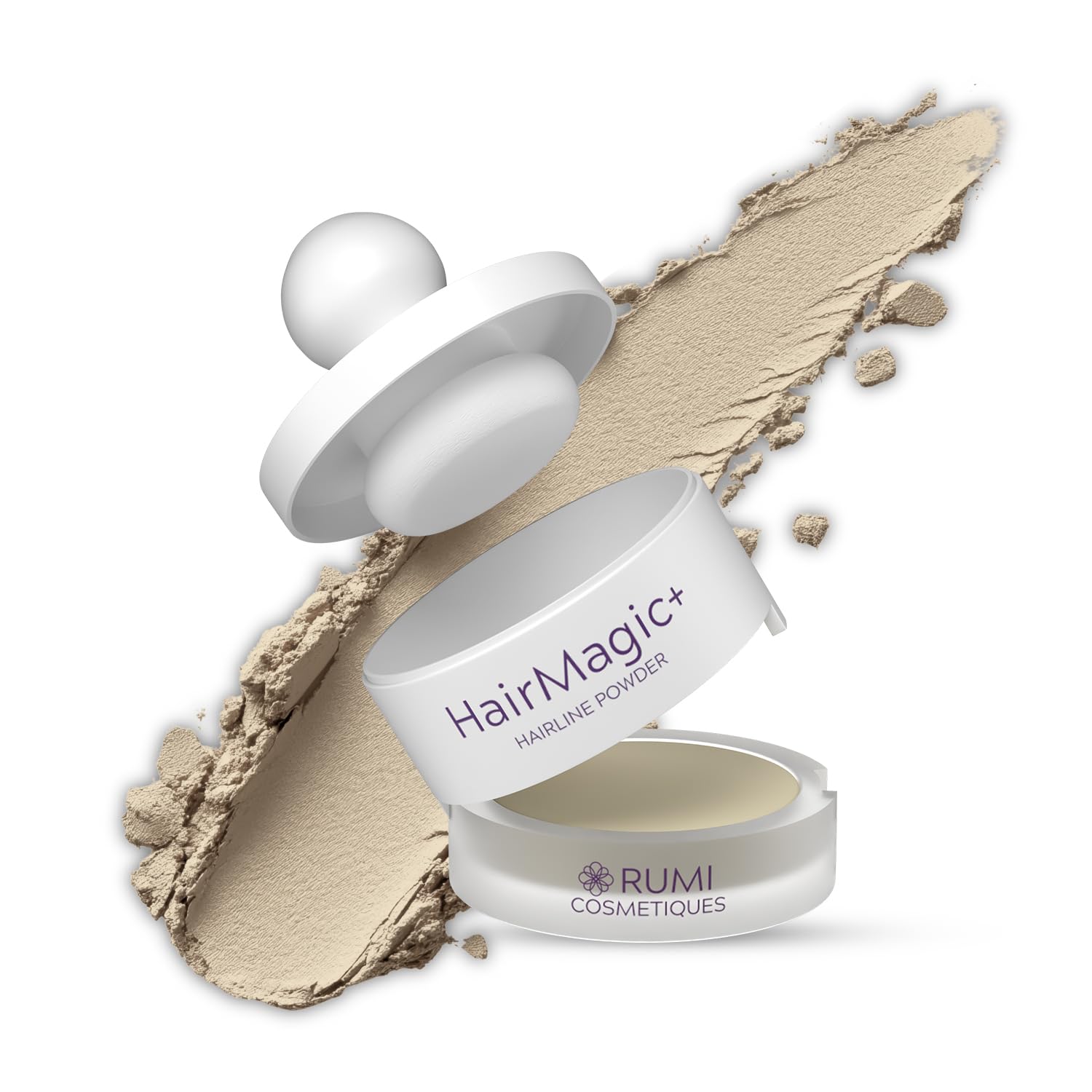 Rumi Cosmetiques HairMagic+ compact powder for instant root touch-up on the go.