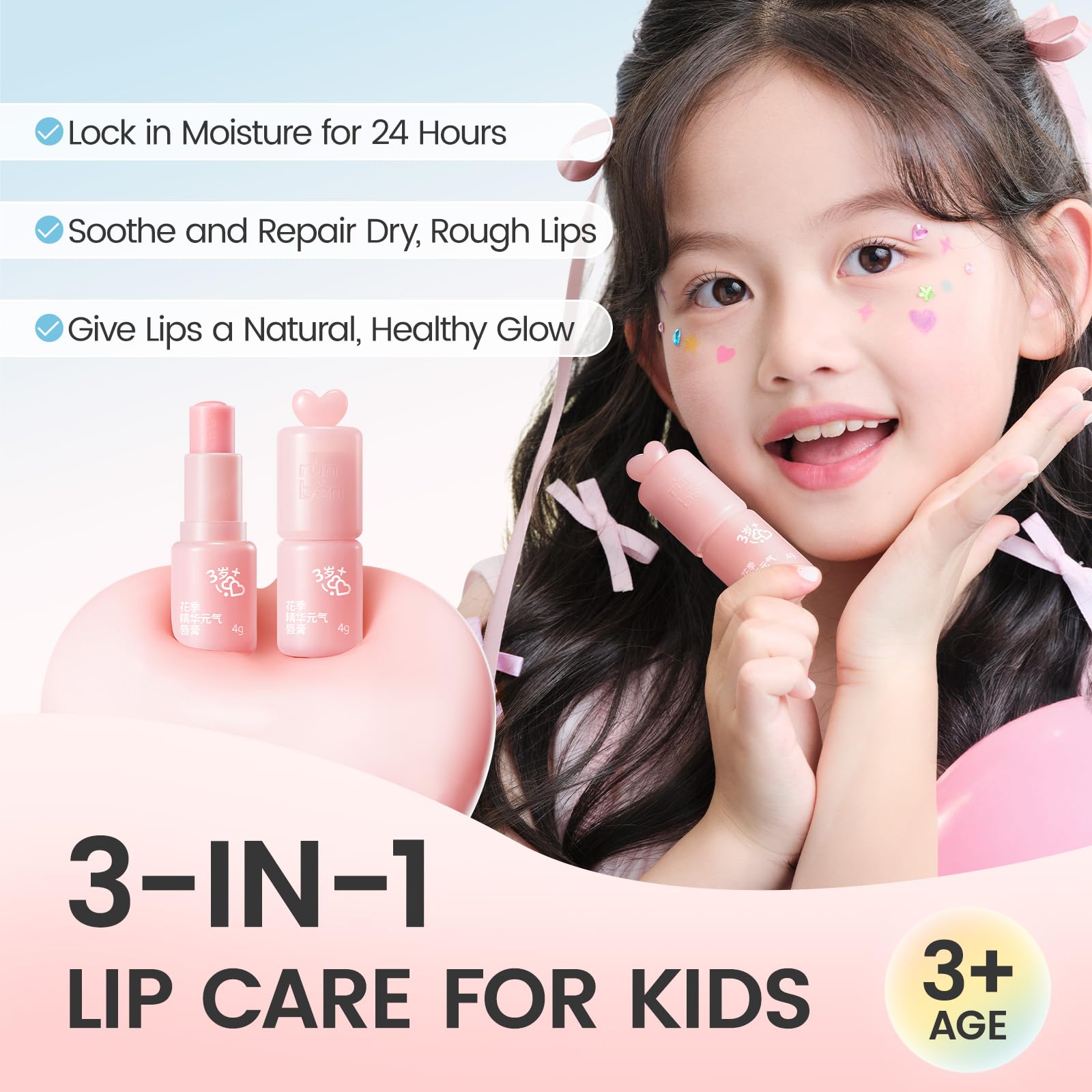 RUNBEN avocado oil infusion nourishes lips during daily use.