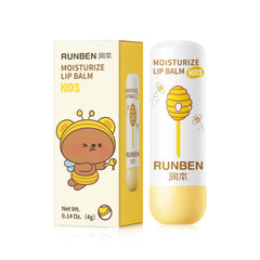 RUNBEN Kids Lip Balm front view showing gentle, moisturizing formula for delicate lips
