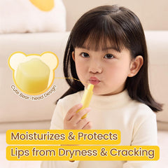 RUNBEN Kids Lip Balm jar top view highlights compact, easy-to-use packaging