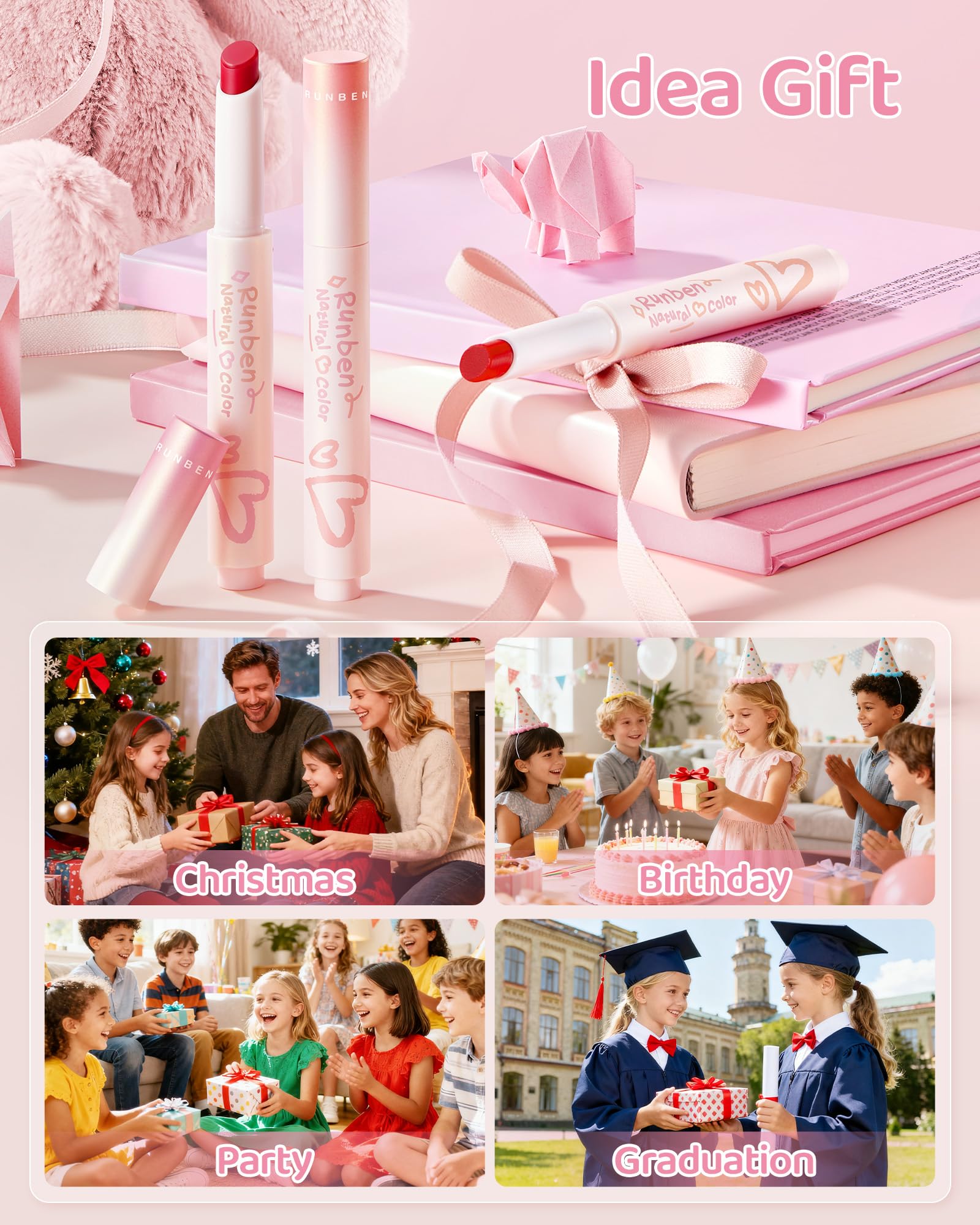 RUNBEN Gift-ready packaging makes a thoughtful birthday or party favor.