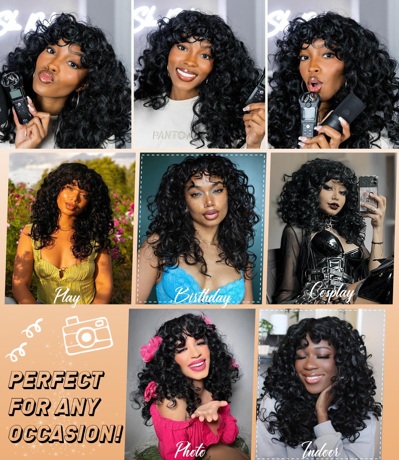 RunM wig accessories included enhance cosplay and party outfits
