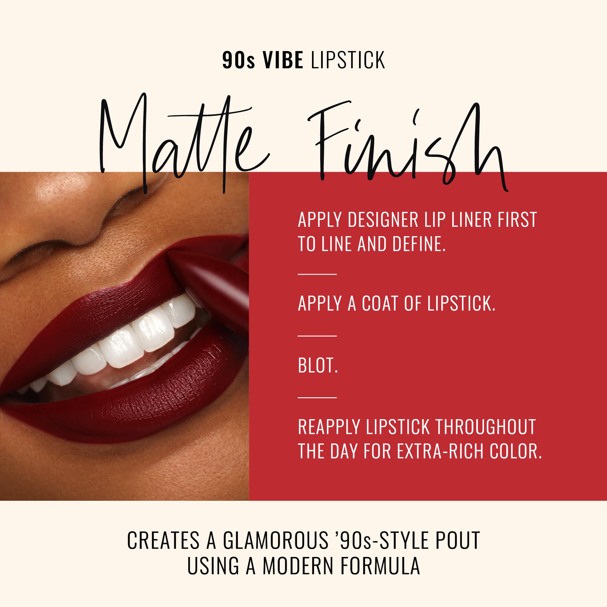 Runway Rogue 1993 moisturizing matte finish photo demonstrates long-lasting comfortable wear
