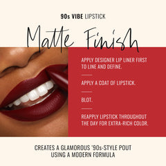 Runway Rogue 1993 moisturizing matte finish photo demonstrates long-lasting comfortable wear