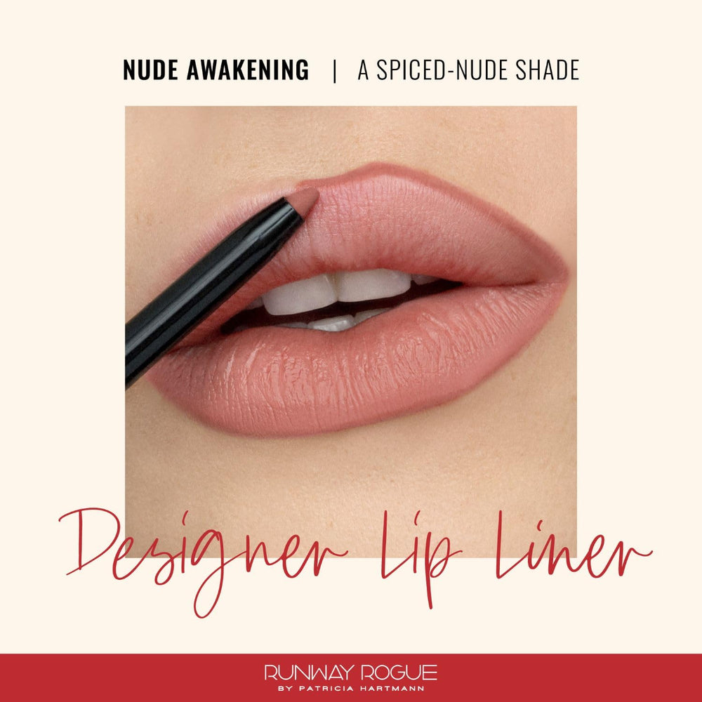 Runway Rogue built-in sharpener lip liner enables precise edges on the go.