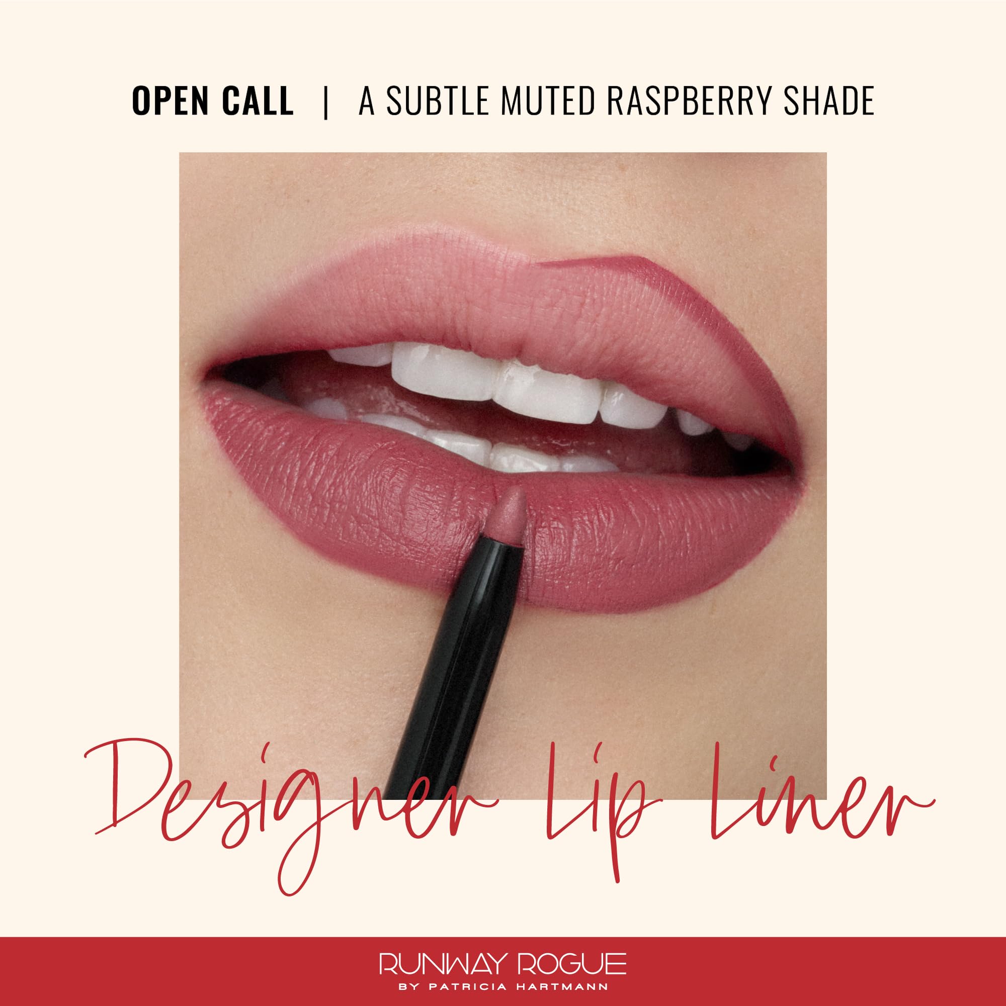 Close-up of the built-in sharpener on the Runway Rogue Open Call pencil.