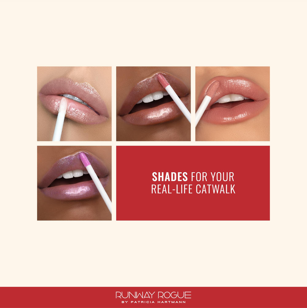 Runway Rogue gloss on-the-go closeup, easy reapplication for day-to-night wear