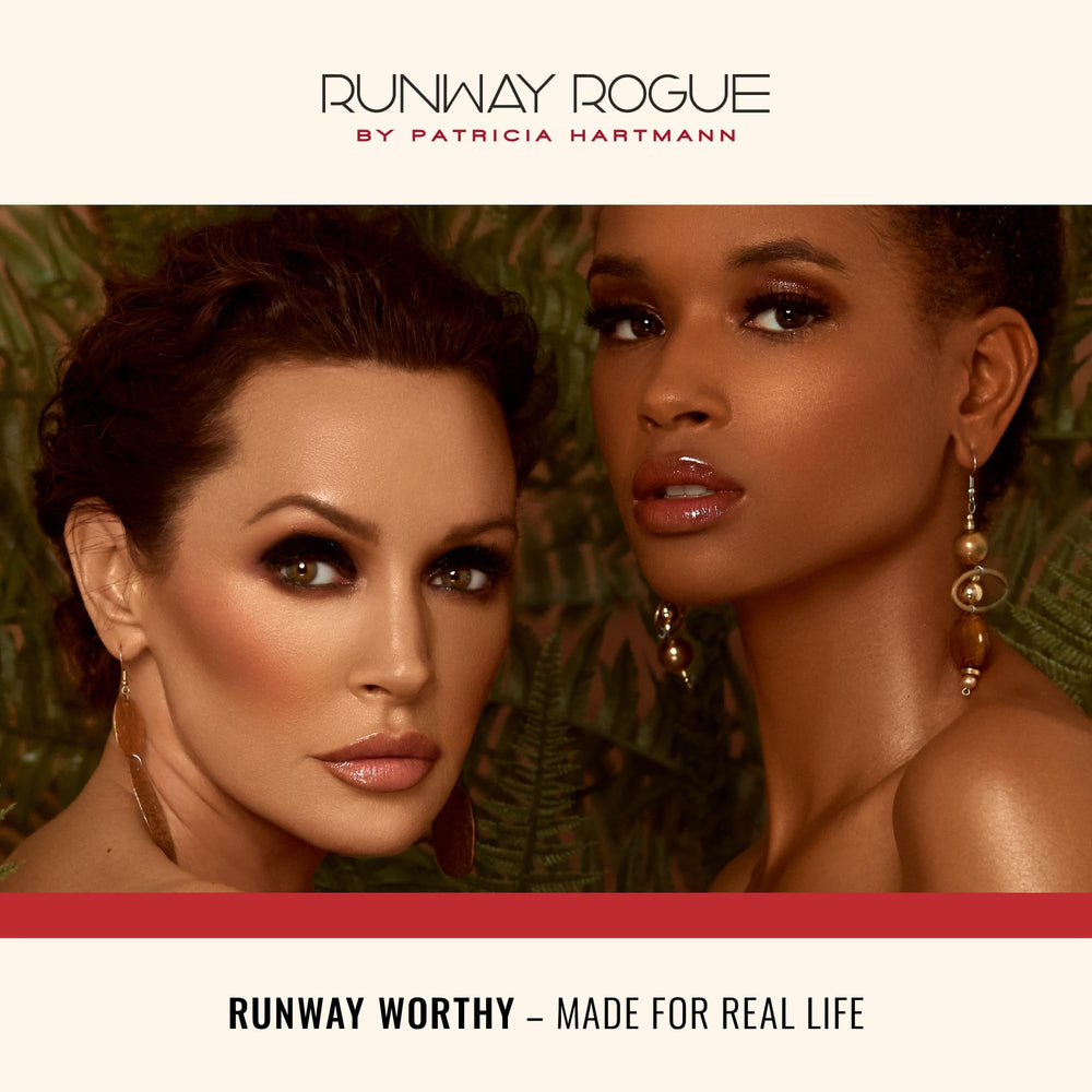 Runway Rogue LuxGloss cruelty-free formula with green tea and aloe for pout protection.