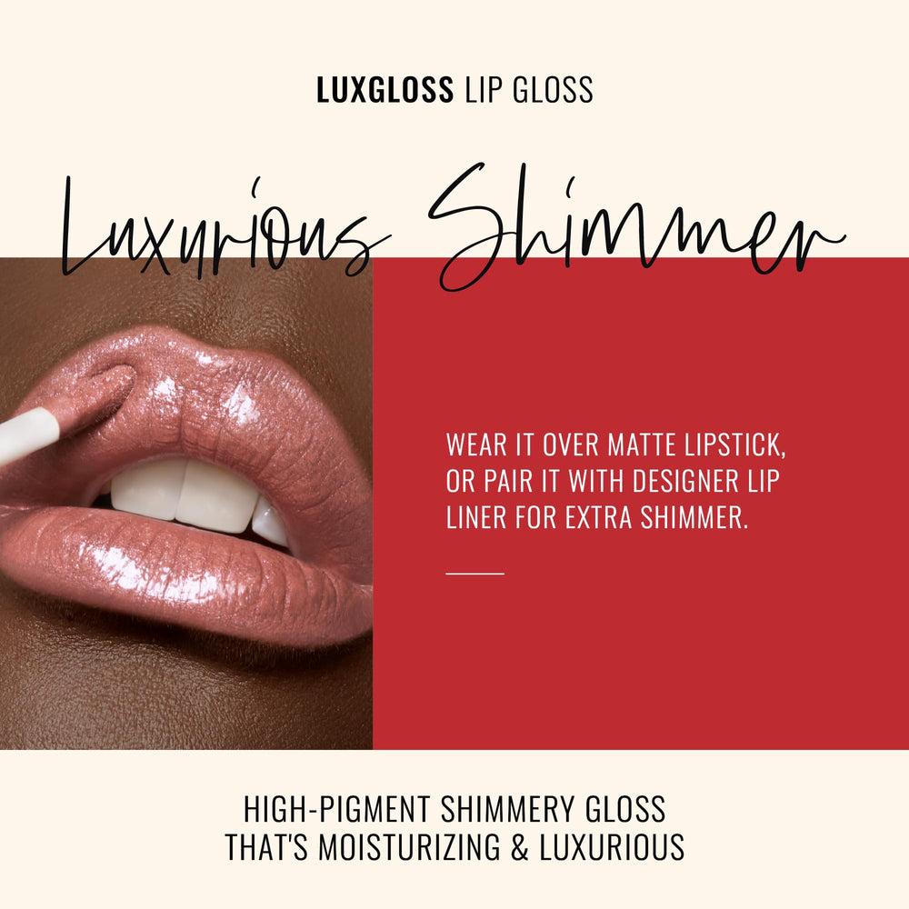 Runway Rogue LuxGloss moisturizing gloss formula adds dimension with pearl-reflecting shine.