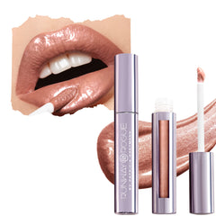 Runway Rogue LuxGloss Ready to Wear on lips for rich mocha-nude shine