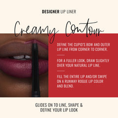 Runway Rogue matte creamy formula delivers long-lasting, feather-resistant color.