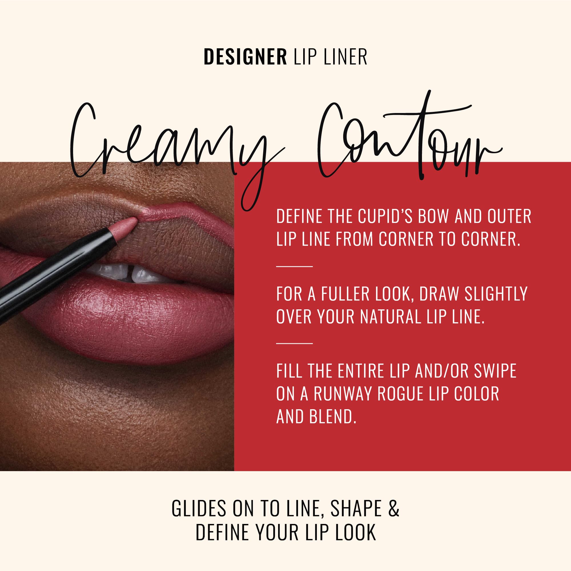 Open Call matte raspberry shade applied for subtle, modern lip color.