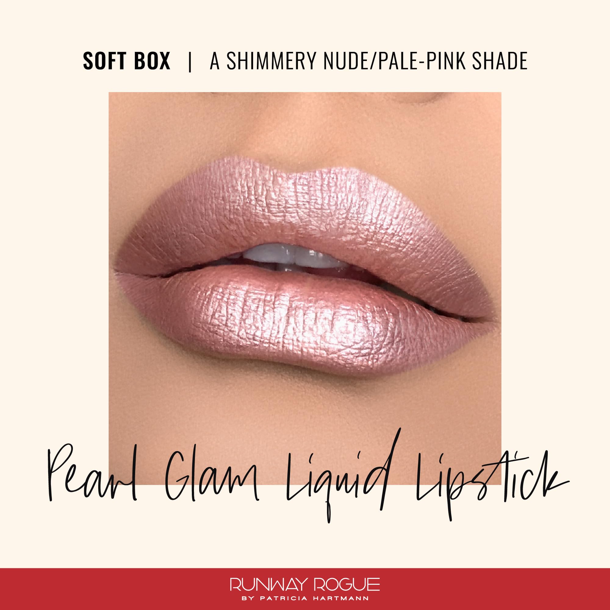 Runway Rogue Pearl Glam soft-box applicator applying precise, even color.