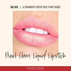 Runway Rogue Pearl Glam wand applying on lips for precise color.