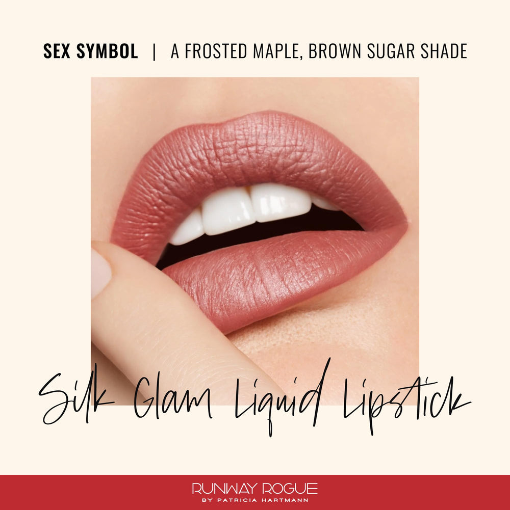 Runway Rogue swatches on arm reveal Frosted Maple Brown Sugar shade with a soft, even finish.