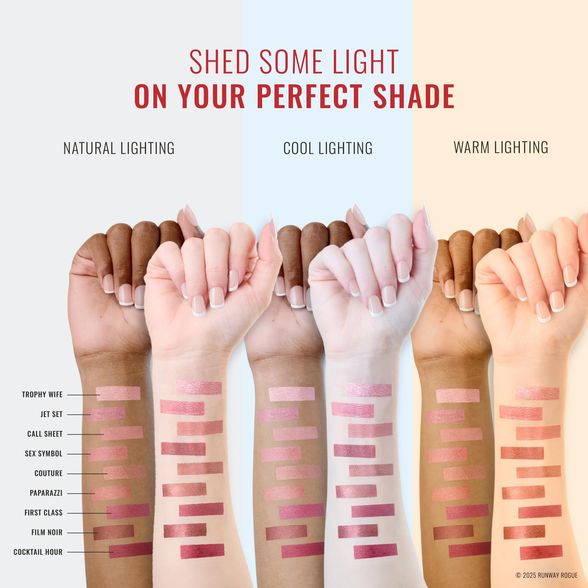 Runway Rogue Silk Glam Trophy Wife packaging shot signals premium vegan makeup.