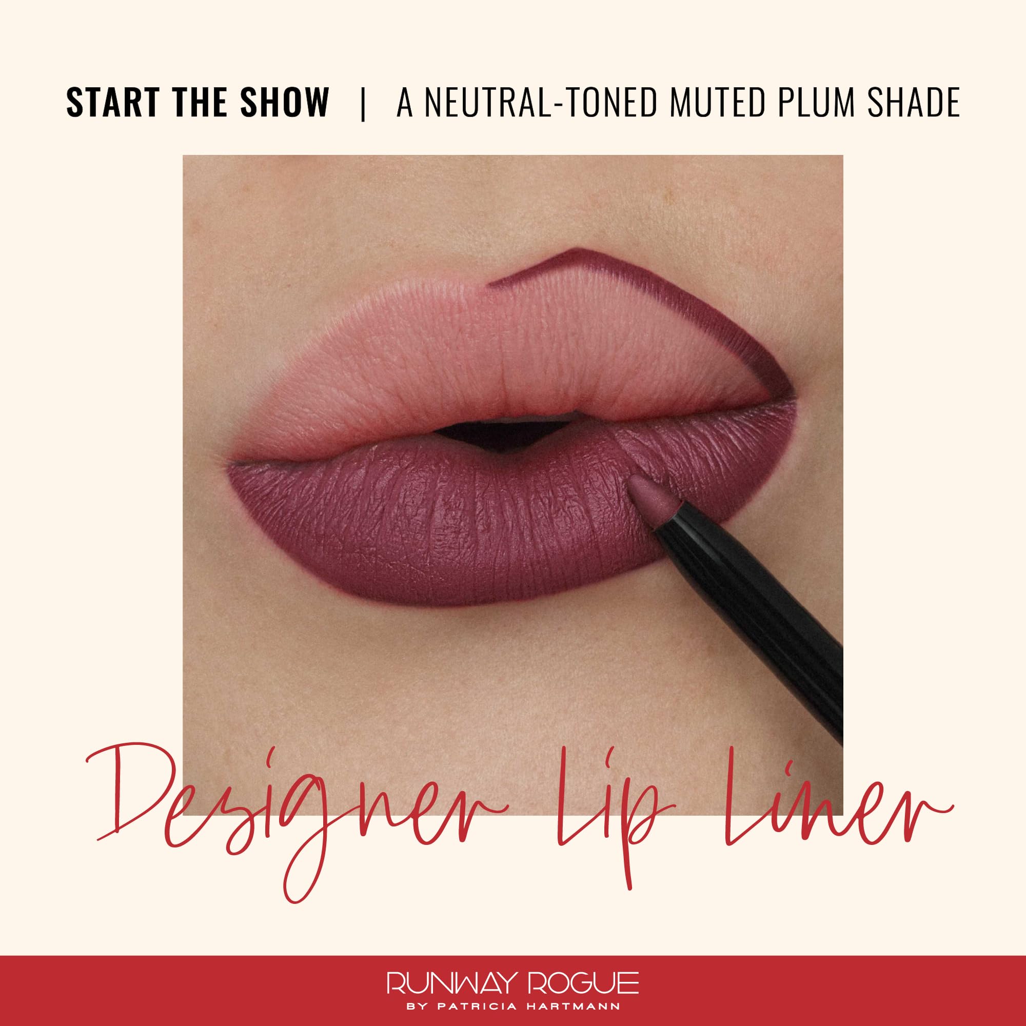 Close-up of built-in sharpener on Runway Rogue Start the Show pencil
