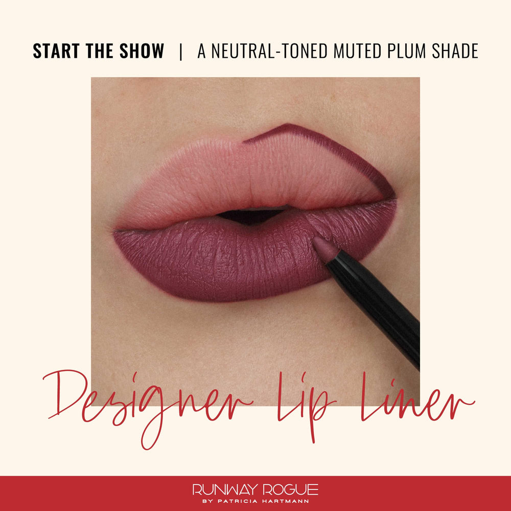 Close-up of built-in sharpener on Runway Rogue Start the Show pencil