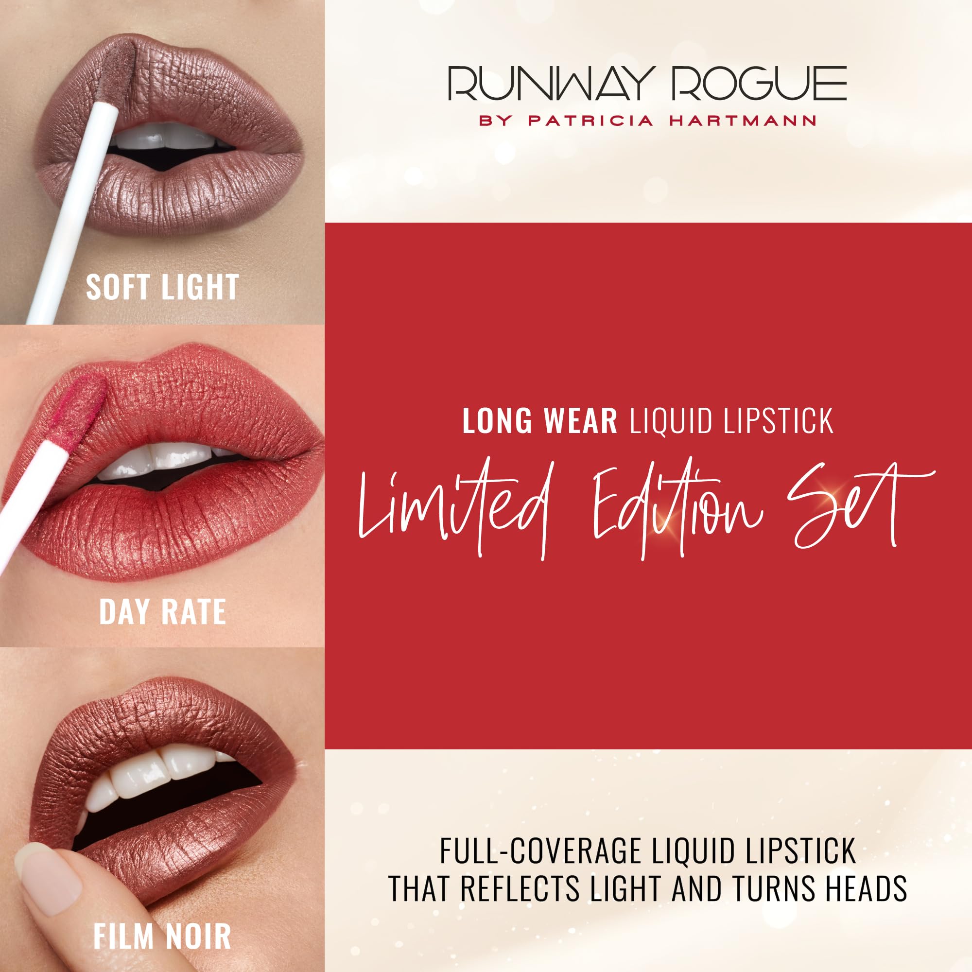Runway Rogue Try Me Day Rate lip shade close-up, classic earthy red