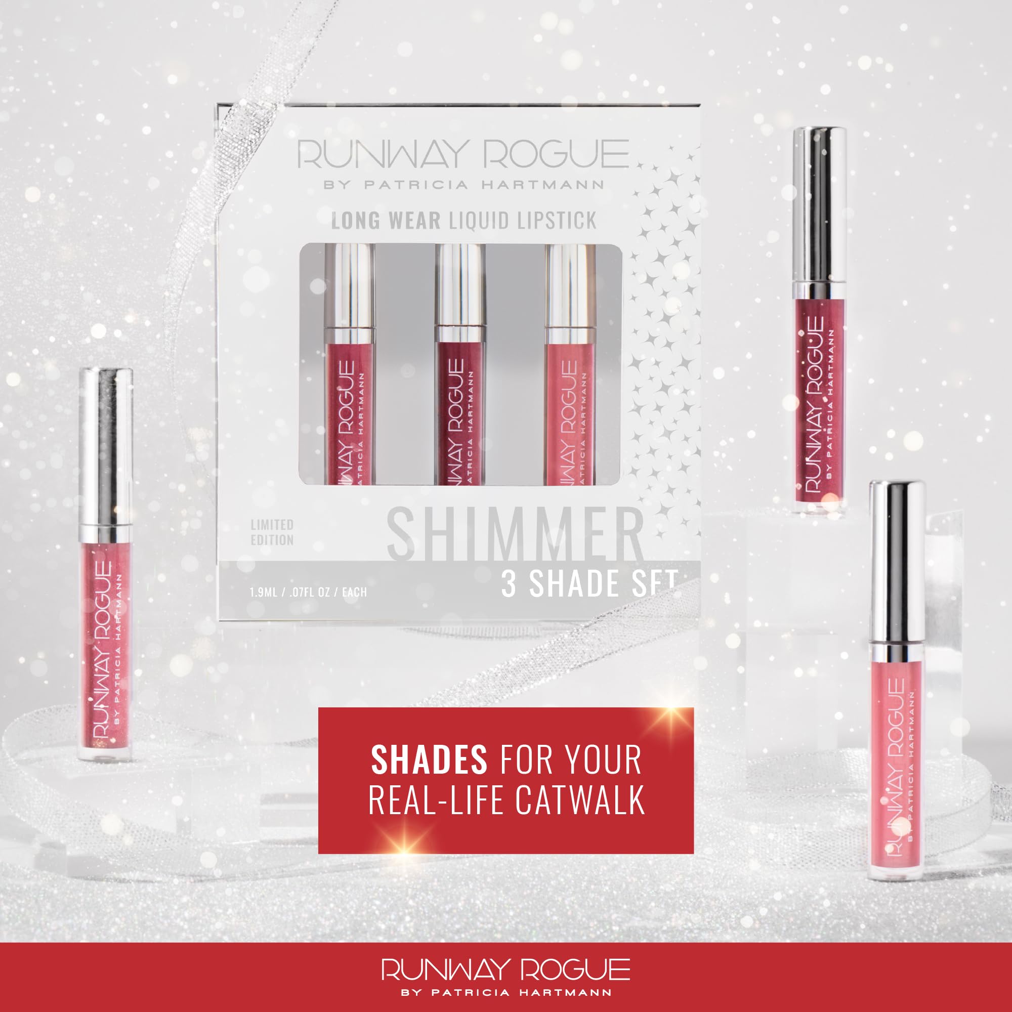 Runway Rogue vegan lip care with green tea and vitamin E for hydrated lips.