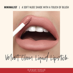Close-up of Velvet Glam applicator for precise, long-wear application.
