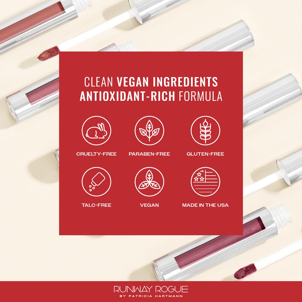 Transfer-resistant Velvet Glam stays put through meals and daily activities.