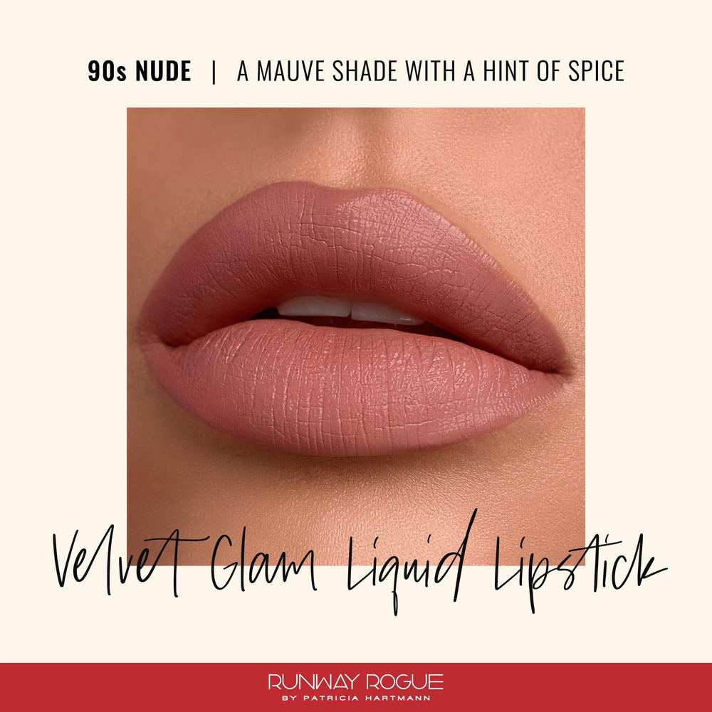 Runway Rogue Velvet Glam application on lips for an even, smooth finish.