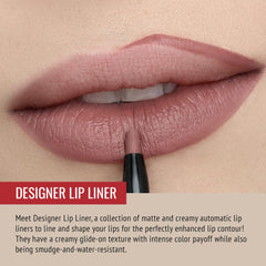 Runway Rogue Designer Lip Liner Work It Babe pencil close-up defines lips with precision.