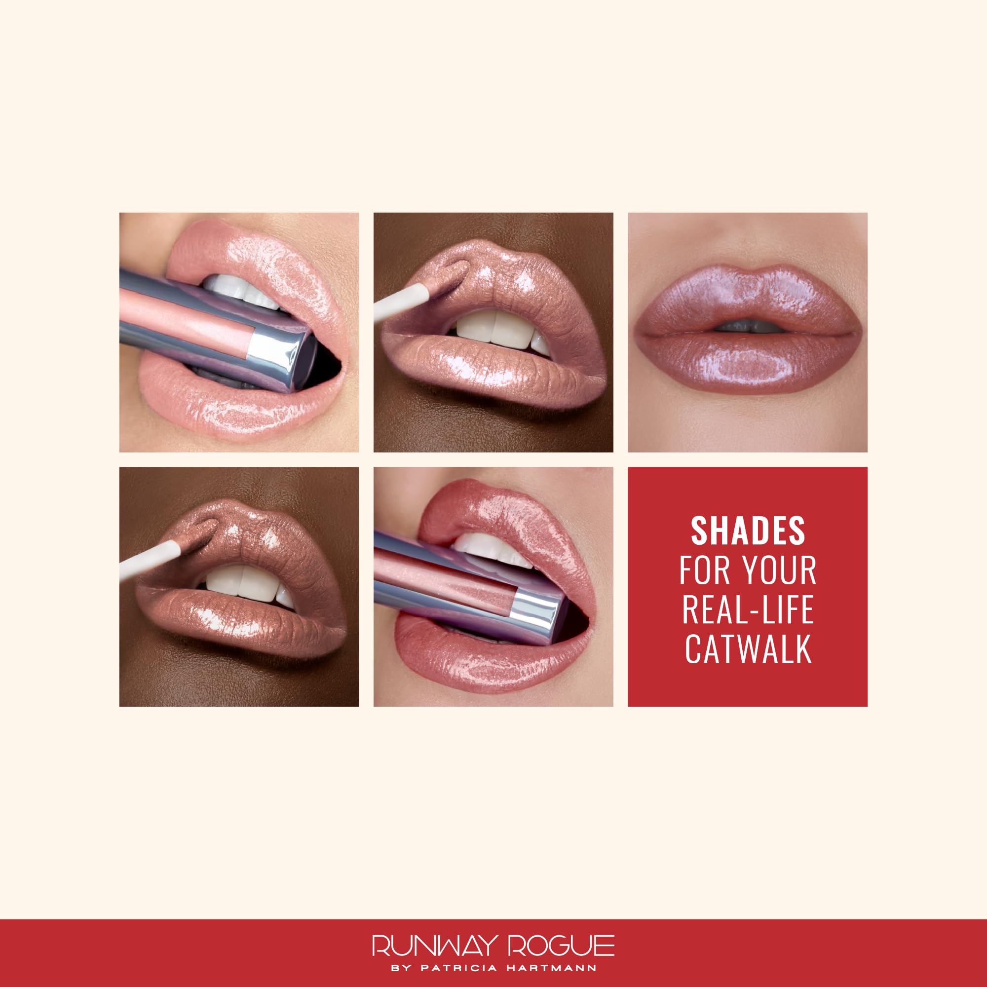 LuxGloss Photo Filter layers over matte lipstick for extra shimmer.