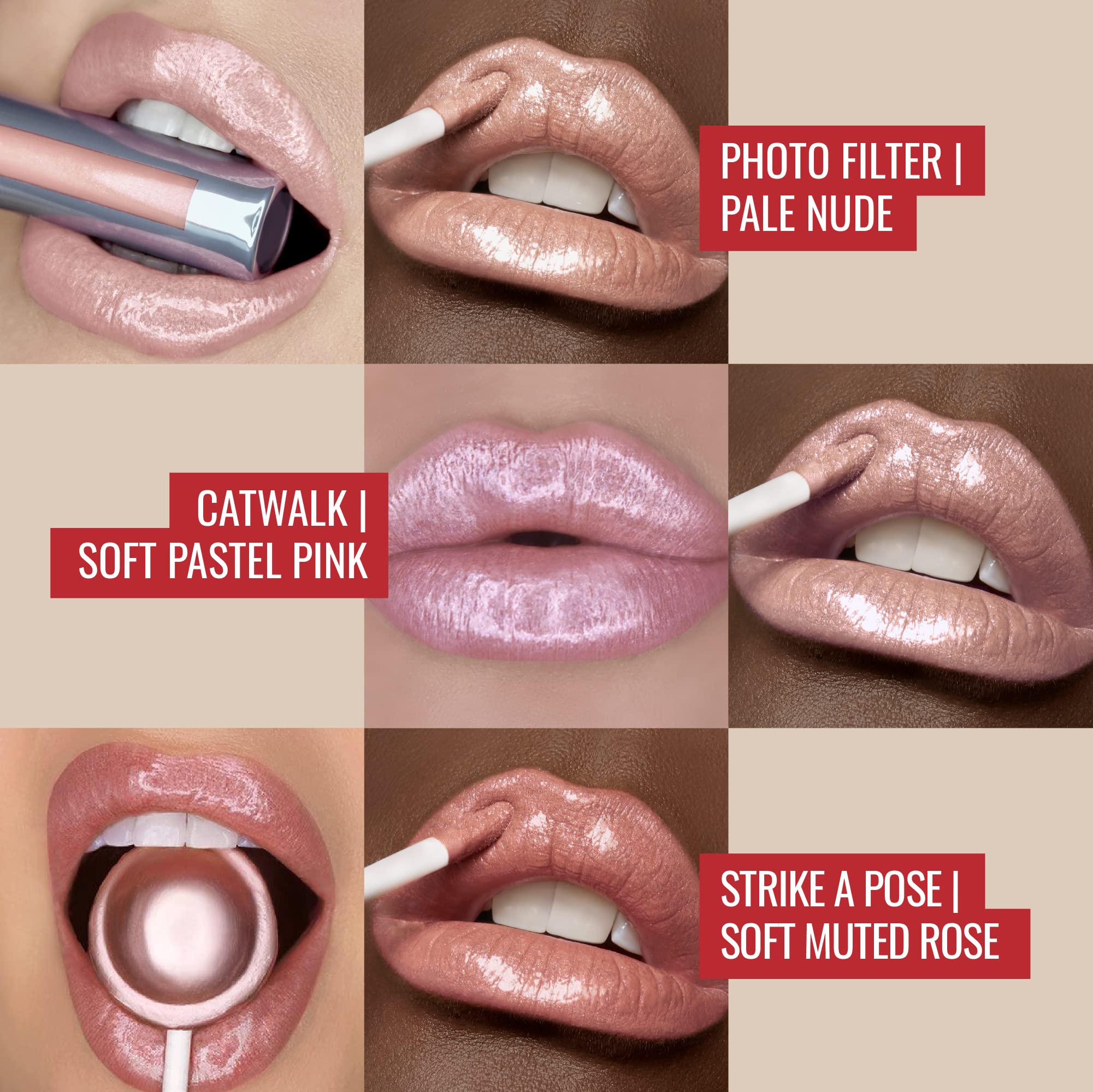 Runway Rogue LuxGloss Strike a Pose on lips for rosy glow