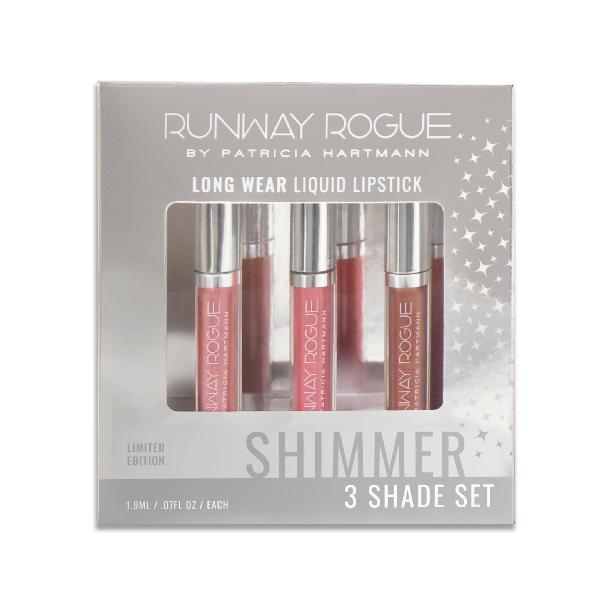 Runway Rogue Try Me Soft Box swatch showing soft, long-lasting shimmer.