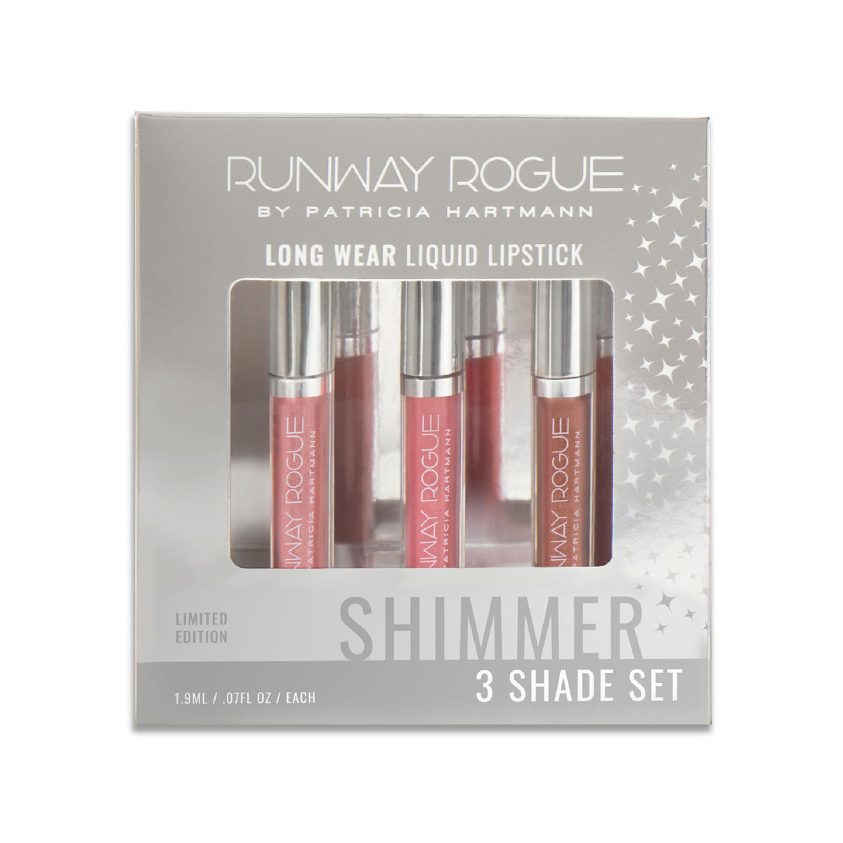 Runway Rogue Try Me Soft Box swatch showing soft, long-lasting shimmer.