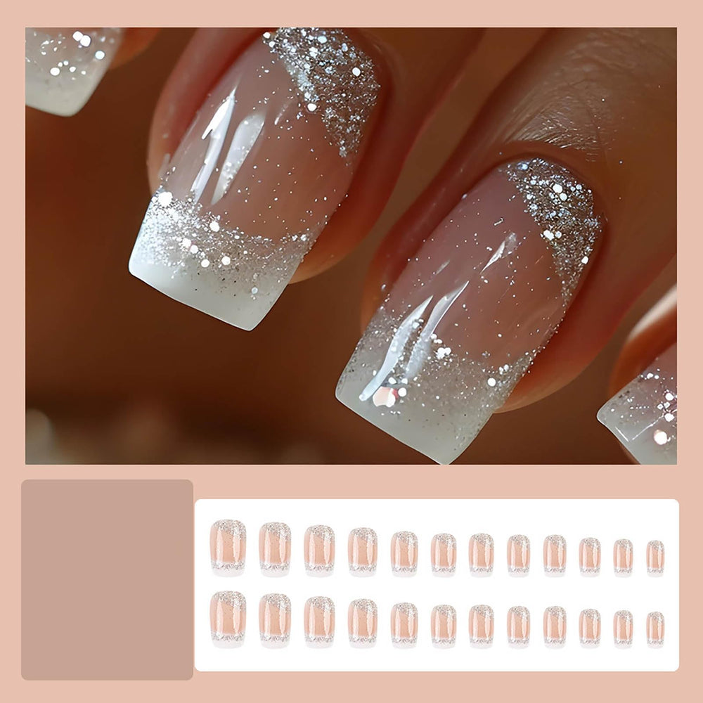 RUOKEXIN 24pc press-on nails kit for quick at-home manicures.