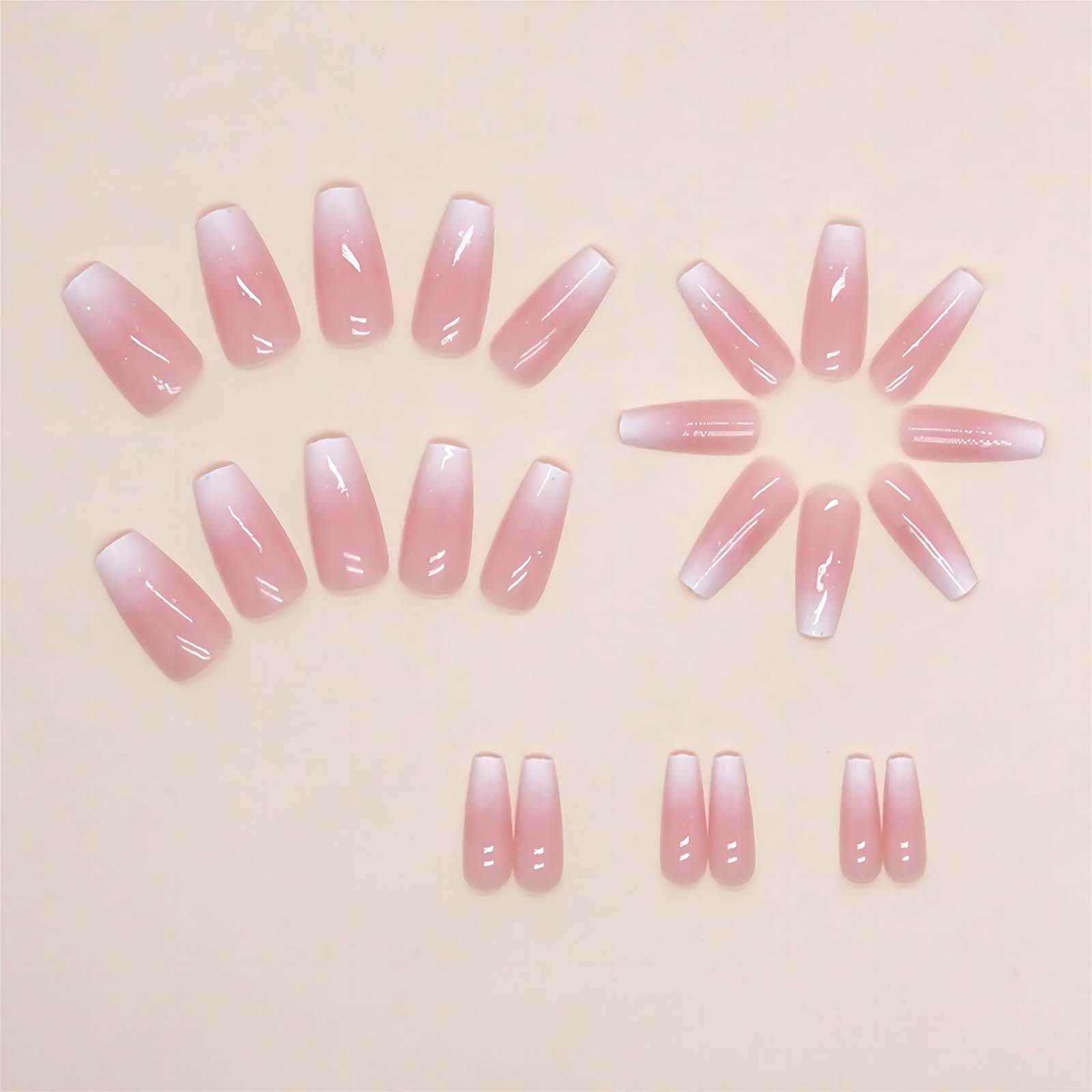 RUOKEXIN 24-piece French nails with minimalist design for elegant, hassle-free wear