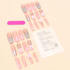RUOKEXIN bow rhinestone designs nails add subtle sparkle for special occasions