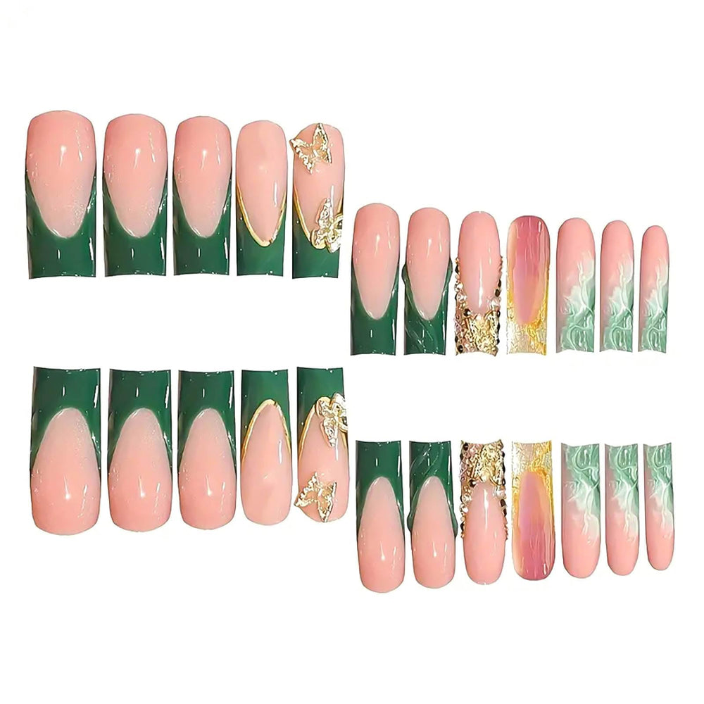 RUOKEXIN gold glitter accents add sparkle to your manicure.