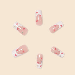 RUPOFUZA coffin-square nail swatch showing precise fit