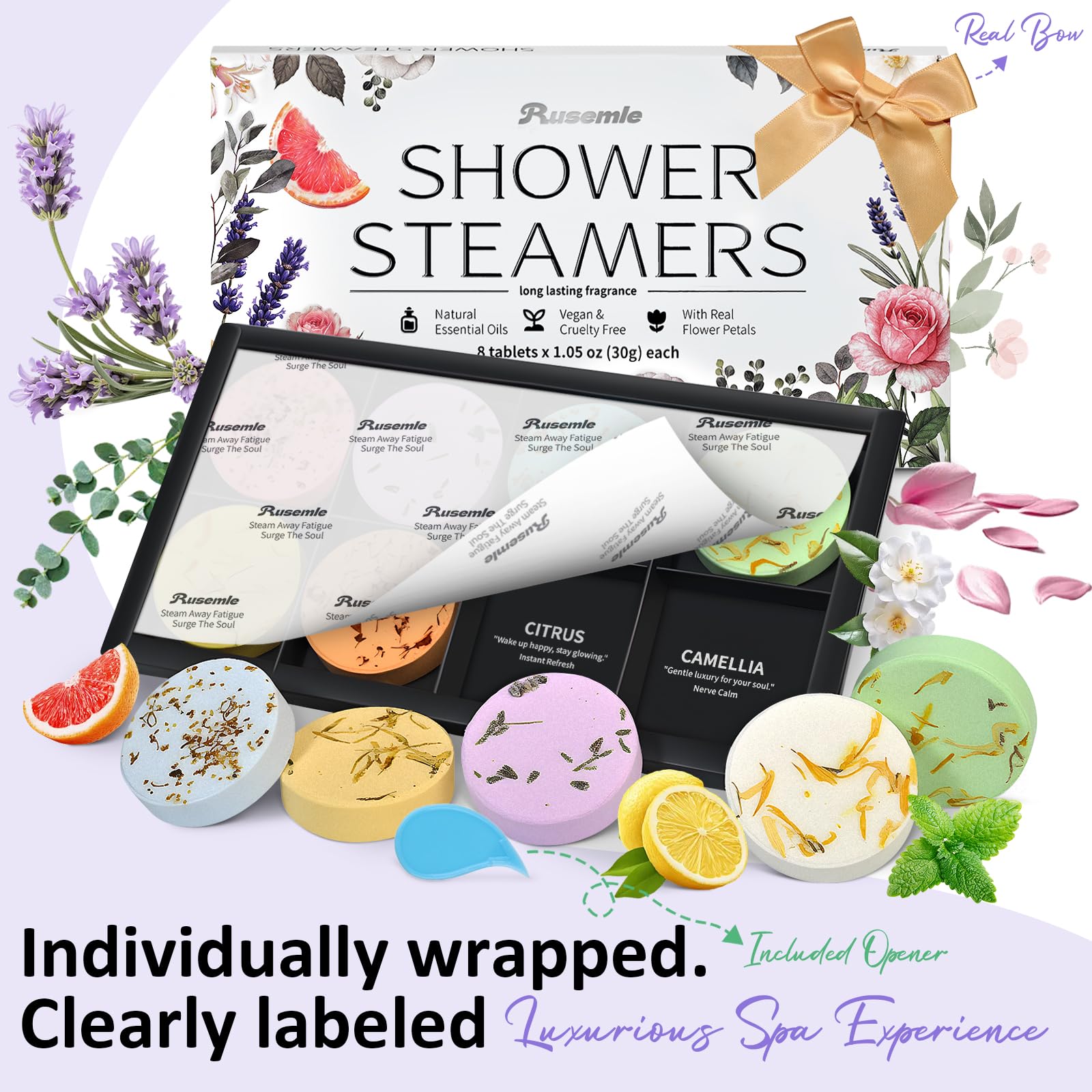 RUSEMLE eucalyptus and mint steamer for refreshed senses in shower