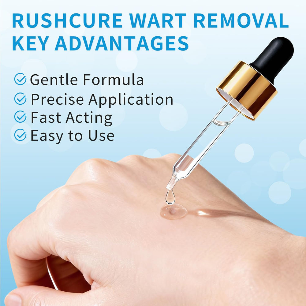 RushCure flat wart care application improves skin texture