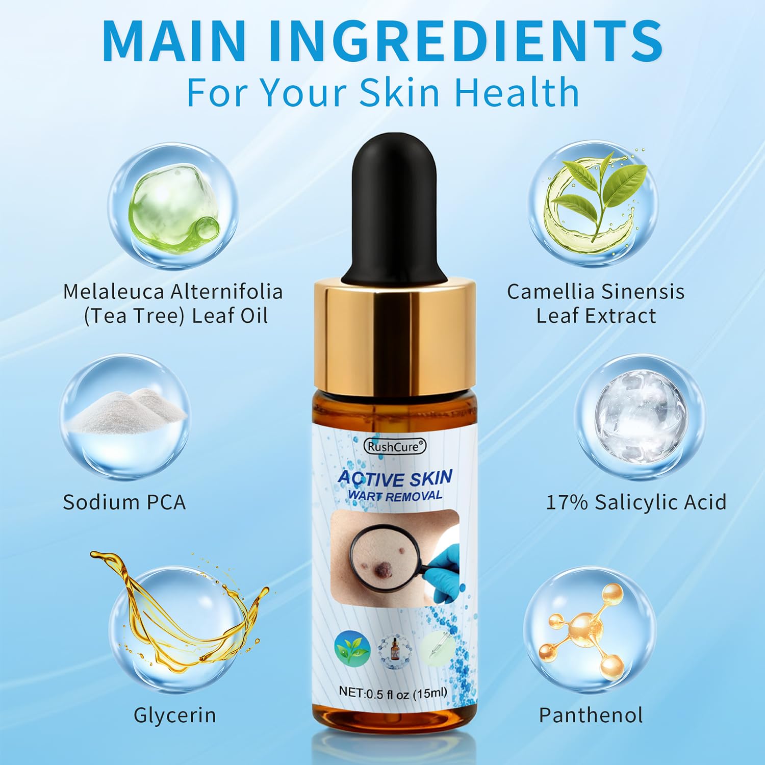 RushCure plantar wart target area for focused care