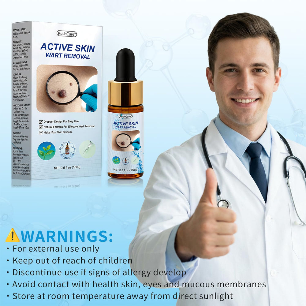 RushCure wart removal serum lightweight formula feels refreshing
