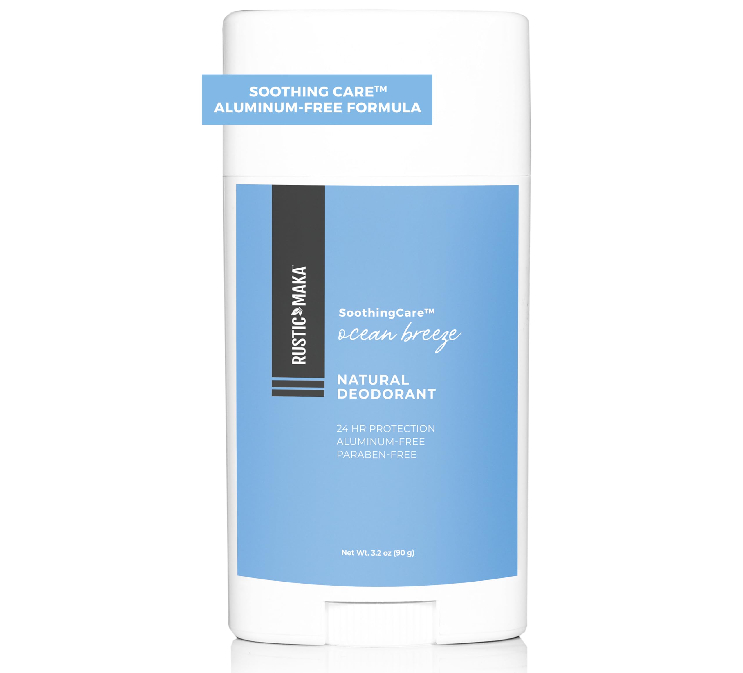 Rustic MAKA Ocean Breeze deodorant twist-stick offers all-day freshness.