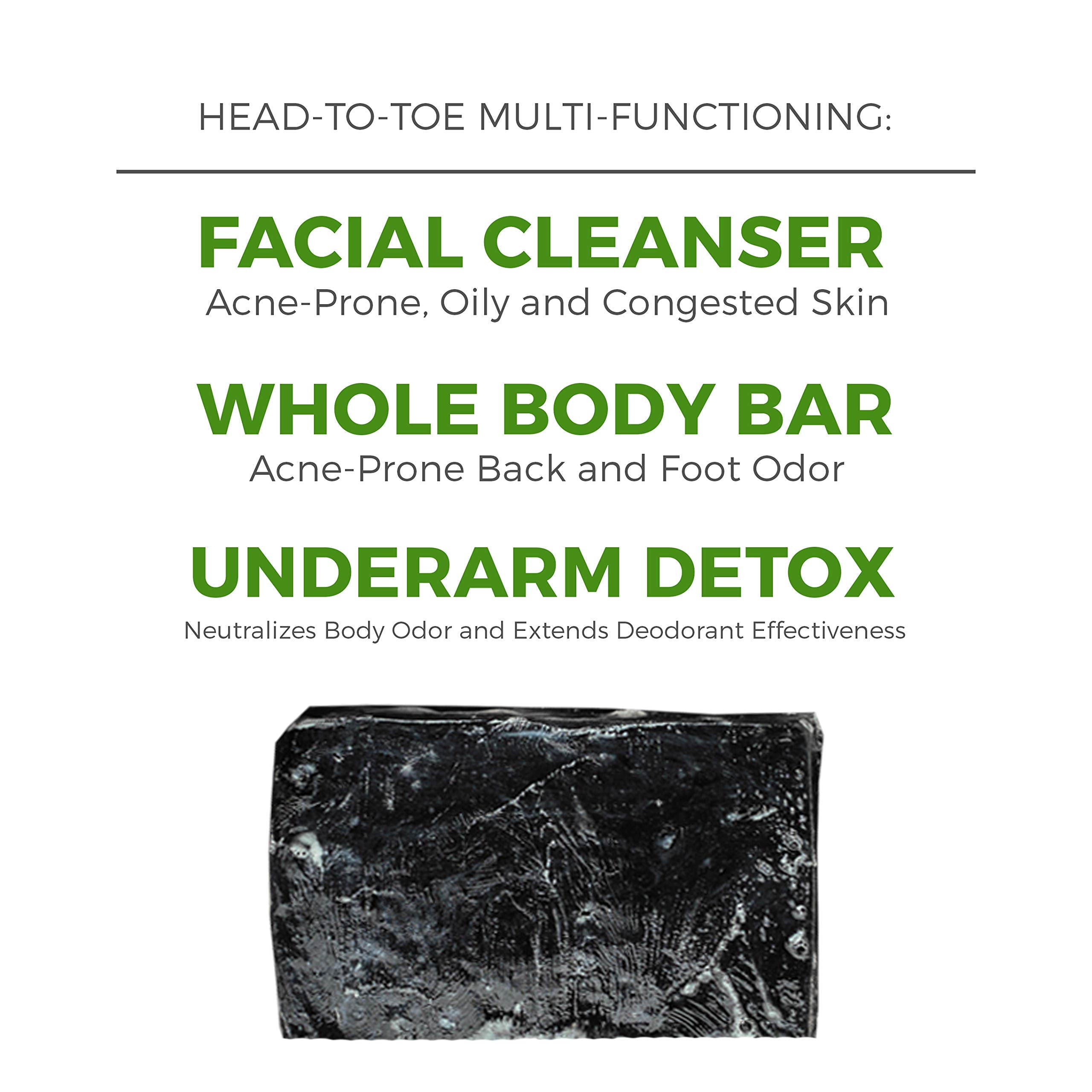 Rustic Maka underarm detox soap being used for cleansing
