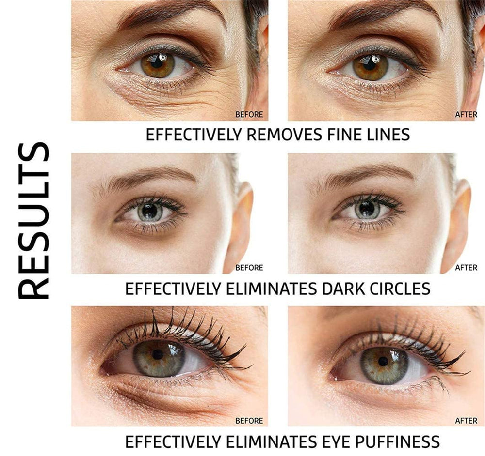 Ruzzut 24K gold eye patches essence closeup shows luxurious shimmer and soothing formula.