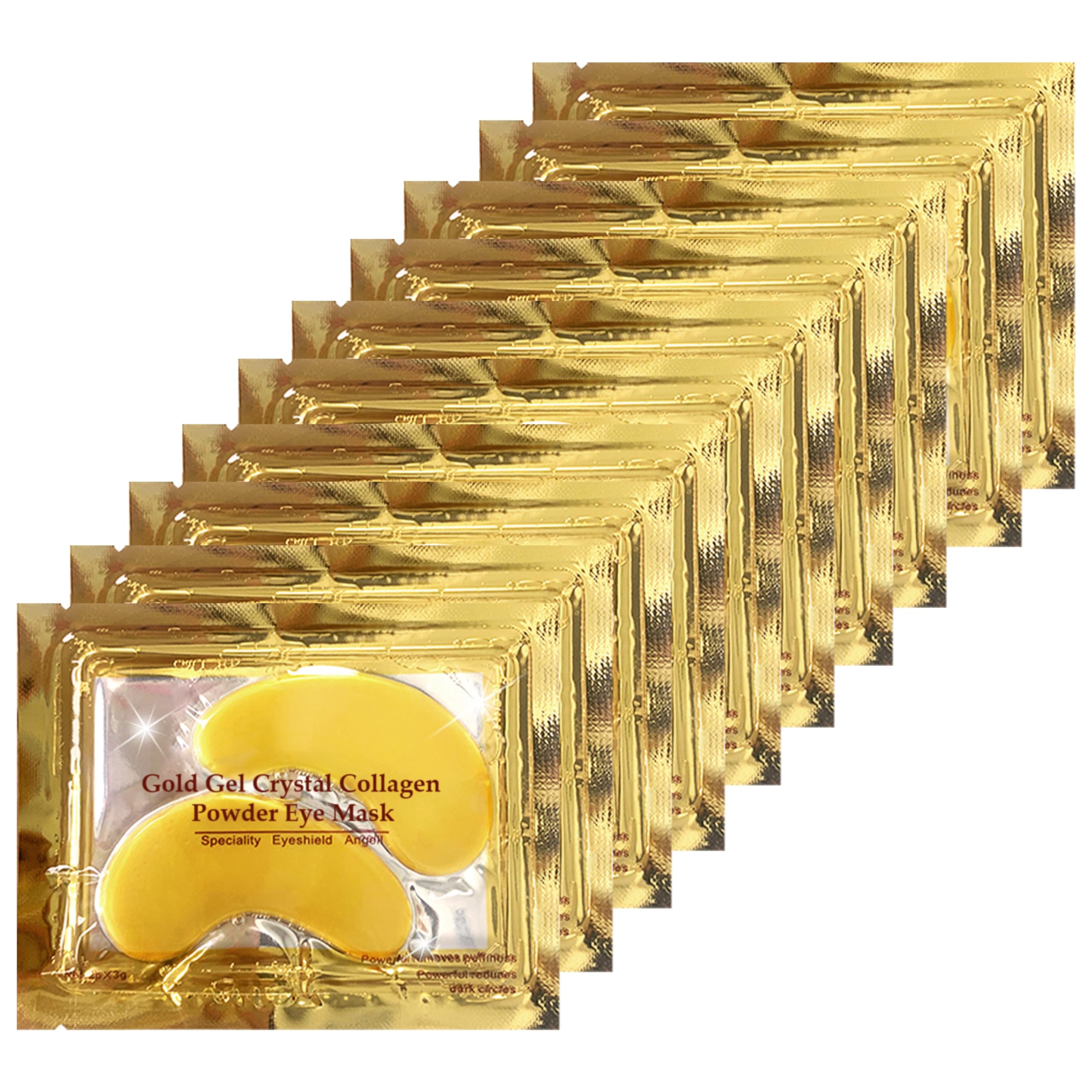 Ruzzut under-eye patches 24K gold pack delivers deep hydration for tired eyes.